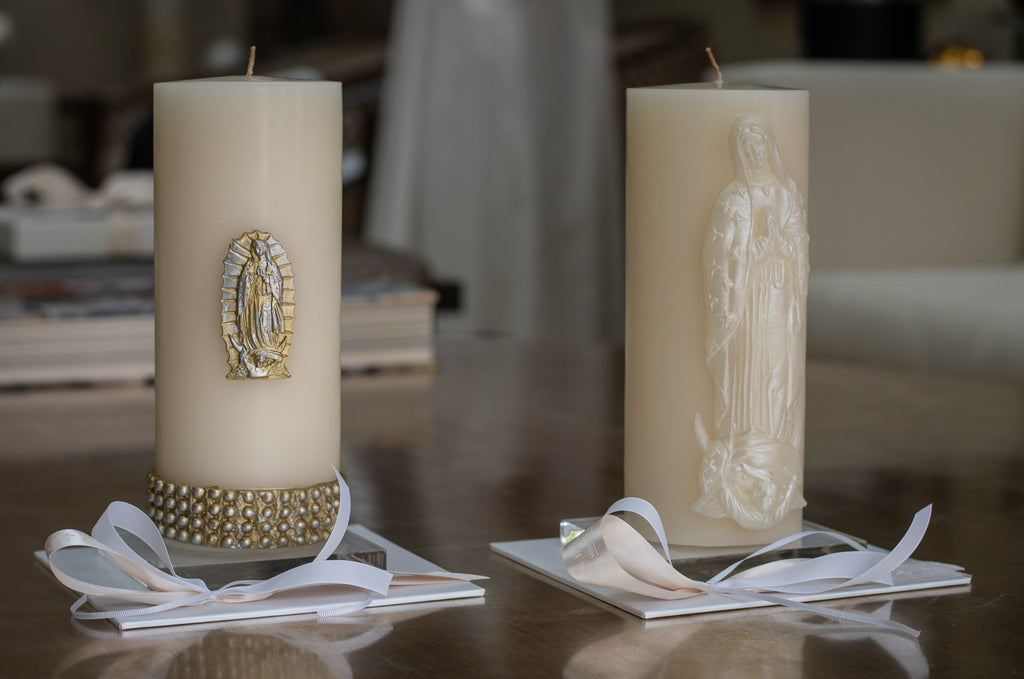 Cirio Virgen de Guadalupe Plata y Oro