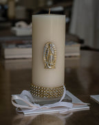 Cirio Virgen de Guadalupe Plata y Oro